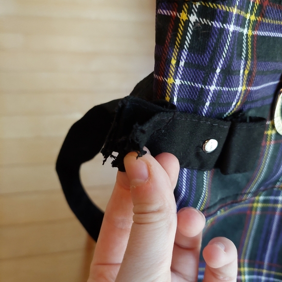 Purple plaid Tripp nyc royal bones skinny pants - Picture 7 of 10